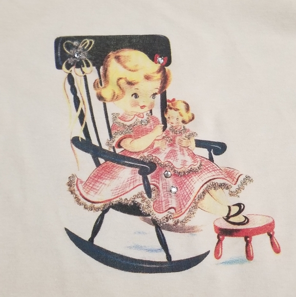 My Vintage Baby Swarovski Crystal Graphic top - Picture 3 of 12